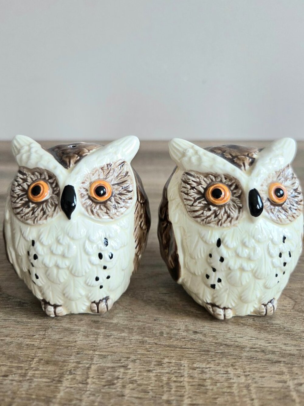 Vintage ceramic owls salt & pepper shakers Japan